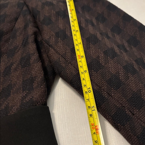 Le Suit espresso & black houndstooth belted blazer jacket SZ 18 workwear NWT - Picture 10 of 13